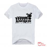 （男款）Min麋鹿愛牽手潮流設計短T 三色-Minidesign-黑色-2XL
