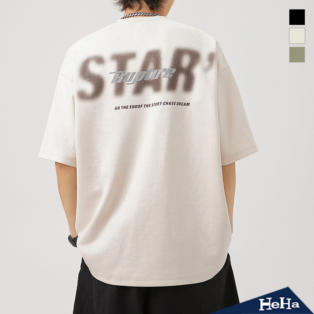 【HeHa】STAR美式短袖上衣 三色