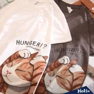 可愛貓貓情侶短袖上衣 兩色-HeHa
