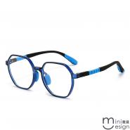 【Mini嚴選】兒童輕量多邊抗藍光眼鏡 七色