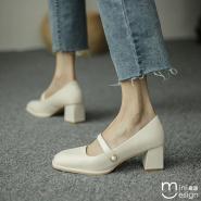 【Mini嚴選】復古商務粗跟鞋 兩色