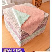 【Mini嚴選】珊瑚絨超吸水雙面雙色抹布 清潔布 洗碗巾 隨機顏色20入